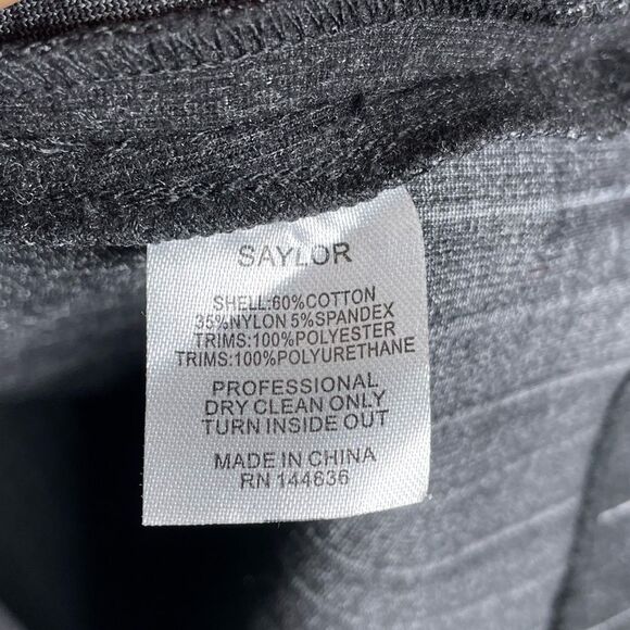 SAYLOR Grey Pinstripe Constance Dress Size Large - Picture 12 of 13